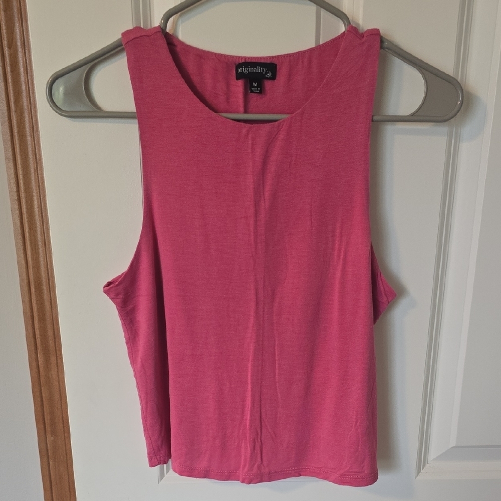 Originality Pink Crop Tank Top